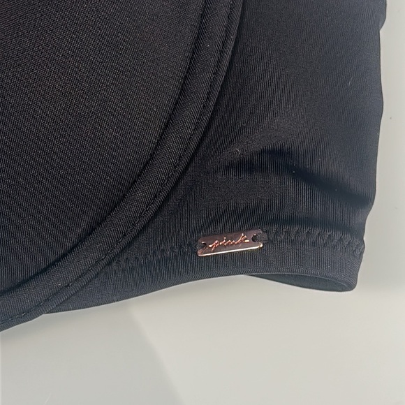 NWOT Pink Black Bikini Top - Picture 2 of 4